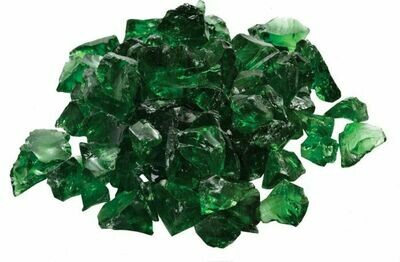 Dark Green Fire Glass - 10Lb Bag Dark Green Fire Glass - 10Lb Bag