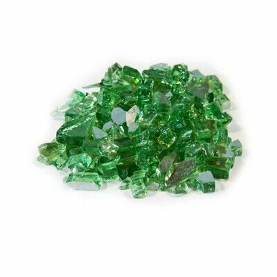 Emerald Rflct Fire Glass - 10Lb Bg Emerald Rflct Fire Glass - 10Lb Bg