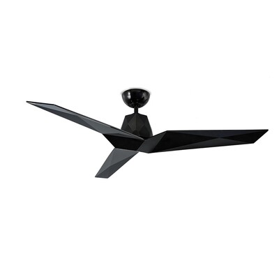 Vortex Gloss Black Ceiling Fan w/Black Blades
