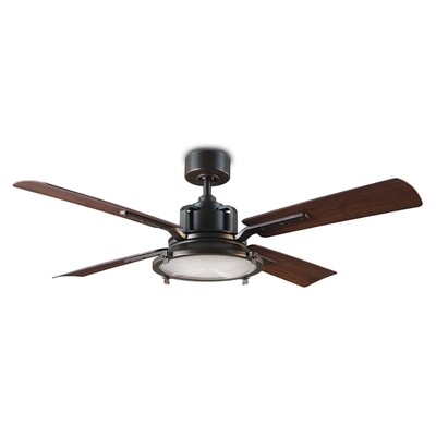 Nautilus Old Bronze/Dark Walnut Fan w/LED Light Kit Nautilus Old Bronze/Dark Walnut Fan w/LED Light Kit