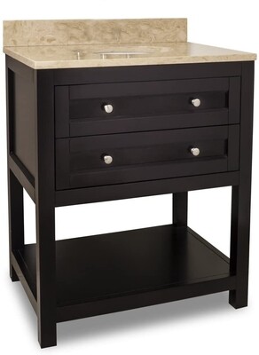 Jeffrey Alexander Asotria Modern Espresso Vanity w/Top & Bowl Jeffrey Alexander Asotria Modern Espresso Vanity w/Top & Bowl