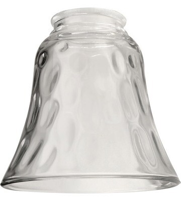 Hammered Clear Bell Shape Fan Glass Hammered Clear Bell Shape Fan Glass