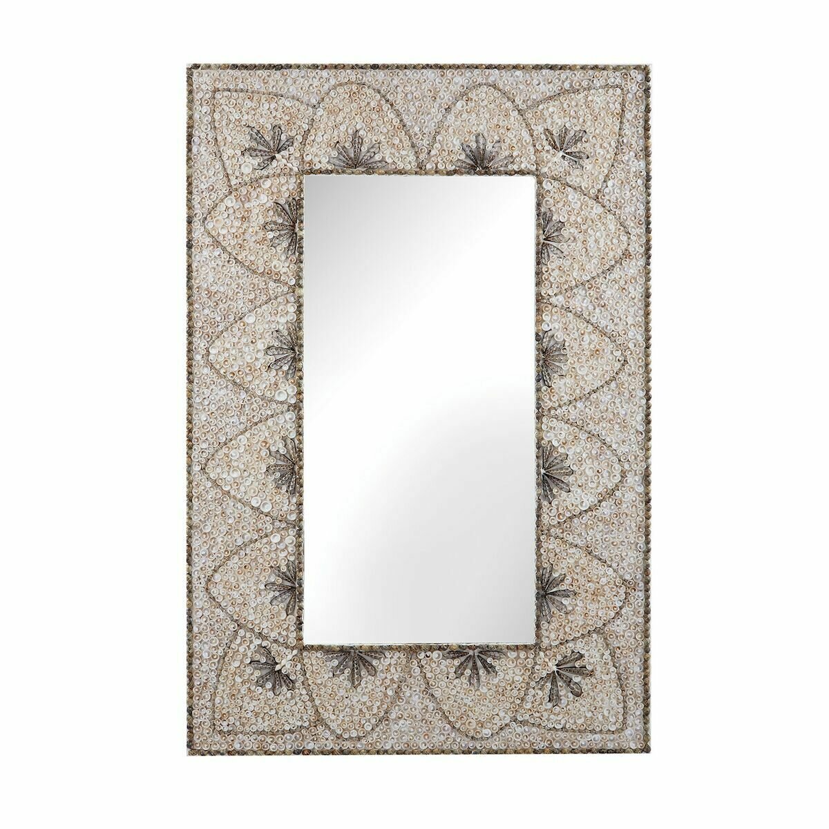 Natural Shell Pattern Framed Mirror (DISPLAY ONLY)