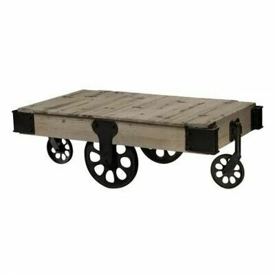Industrial Washed Pine/Restoration Black Coffee Table (DISPLAY ONLY) Industrial Washed Pine/Restoration Black Coffee Table (DISPLAY ONLY)