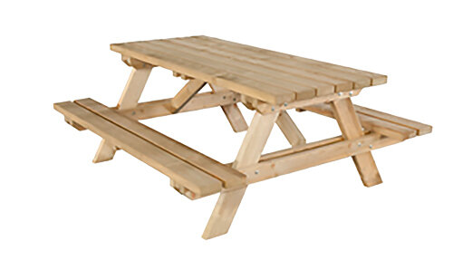 Ambrosia Natural Rectangle Picnic Table Set Ambrosia Natural Rectangle Picnic Table Set