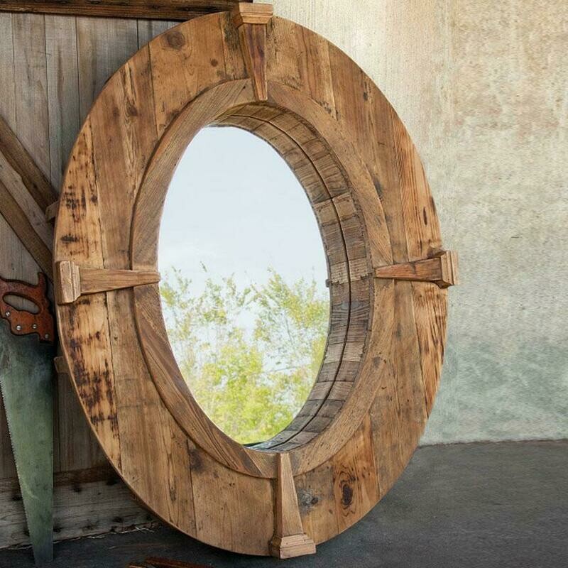 44.5 44.5" x 7.5" Oval Estate Window Mirror (DISPLAY ONLY)