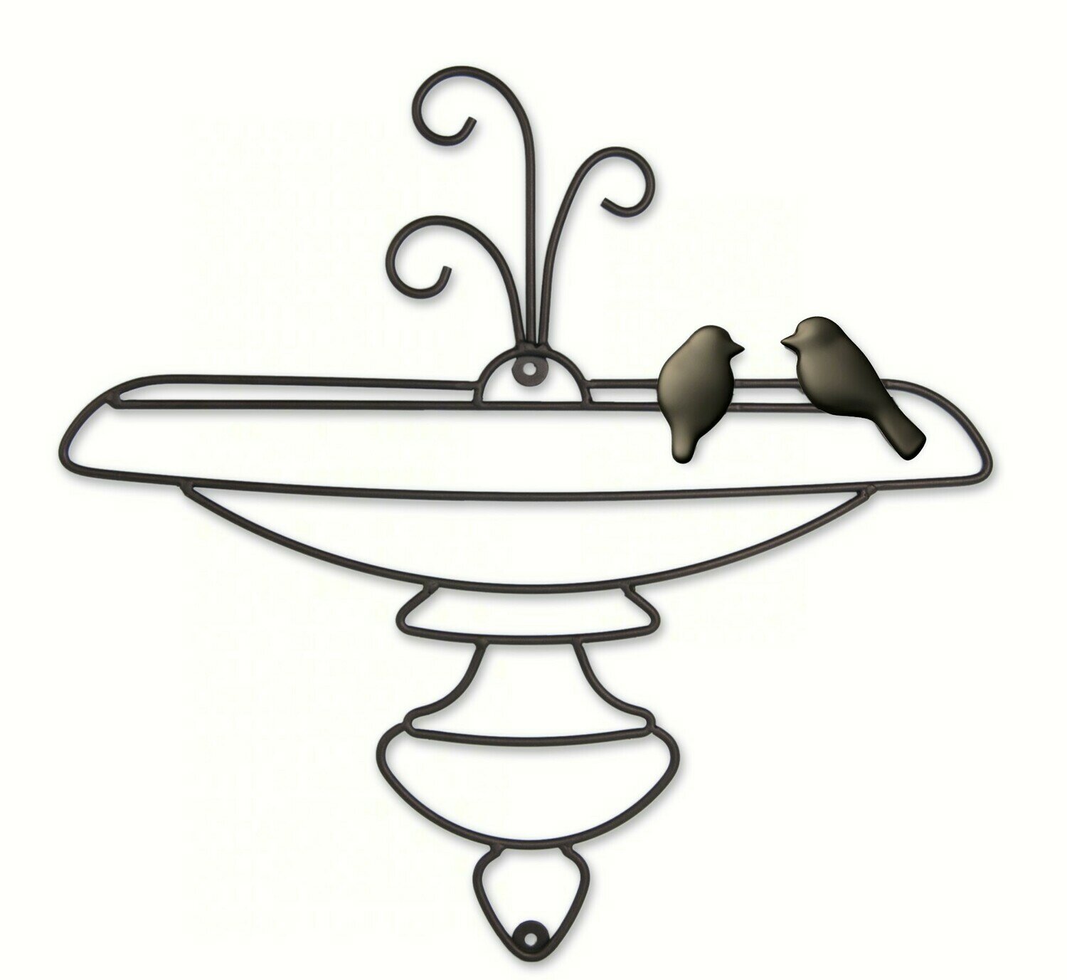 Dark Bronze Bird Bath Art (DISPLAY ONLY)