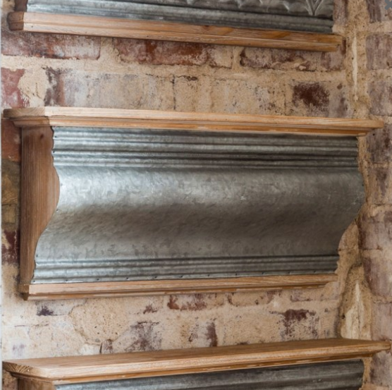 Embossed Tin Old Library Molding Shelf Embossed Tin Old Library Molding Shelf