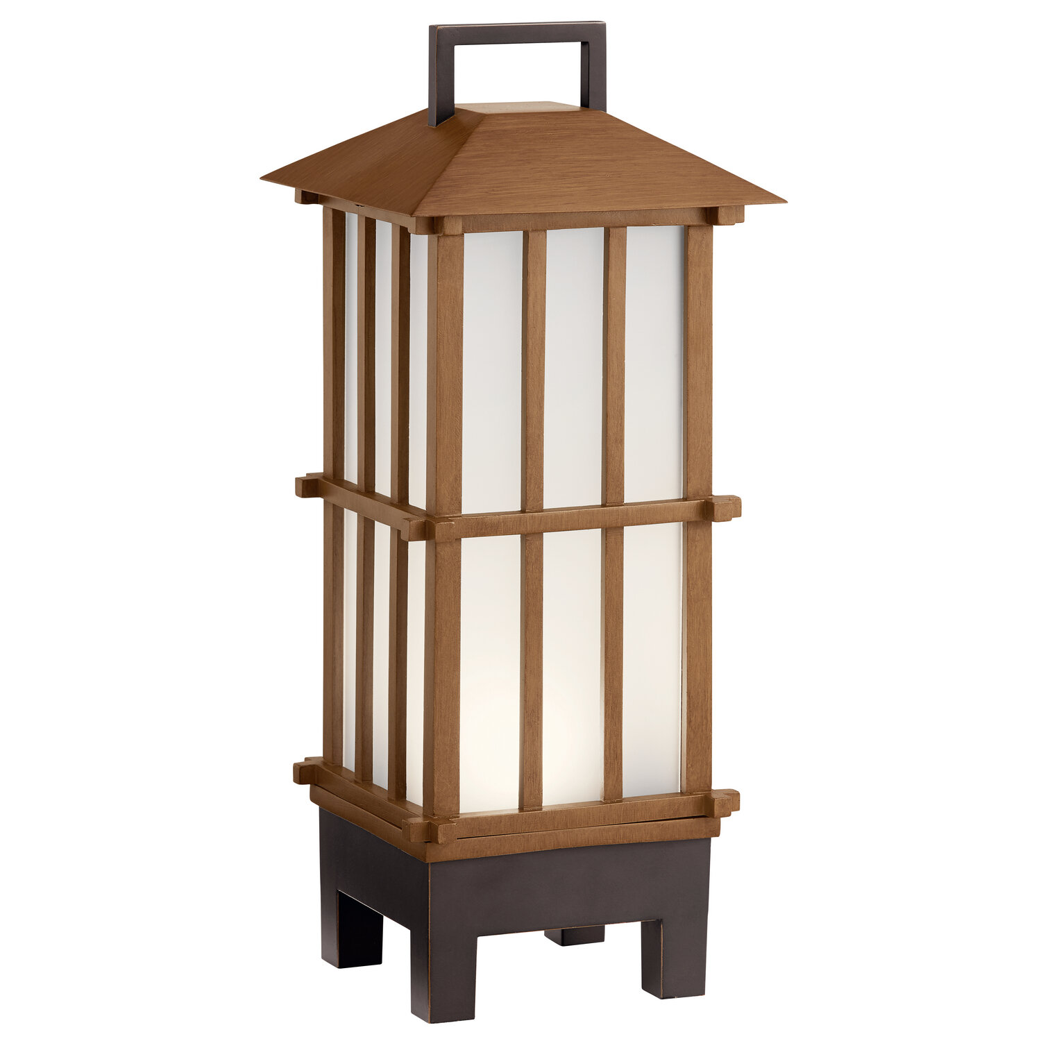 Davis Bamboo Wood LED Exterior Lantern w/Bluetooth Davis Bamboo Wood LED Exterior Lantern w/Bluetooth