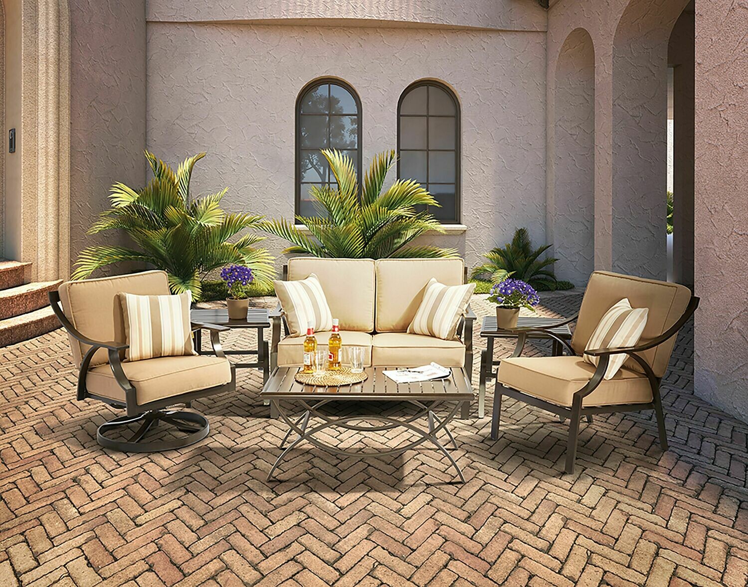 Merge Chestnut Brown 6 PC Set
(SOLD AS SET)
SET INCLUDES: (1-880078) COFFEE TABLE, (2-880079) END TABLES, (2-880102) LOUNGE CHAIRS & (1-880103) LOVESEAT
FABRIC: DUPIONE WALNUT Merge Chestnut Brown 6 PC Set
(SOLD AS SET)
SET INCLUDES: (1-880078) COFFEE TABLE, (2-880079) END TABLES, (2-880102) LOUNGE CHAIRS & (1-880103) LOVESEAT
FABRIC: DUPIONE WALNUT