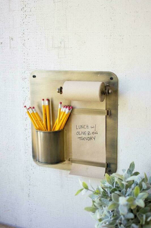 Note Roll Wall Rack w/Pencil Holder Note Roll Wall Rack w/Pencil Holder