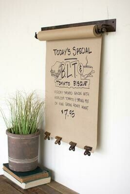 Hanging Note Roll w/4 Brass Finish Clips Hanging Note Roll w/4 Brass Finish Clips