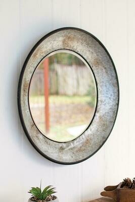 Natural Round Metal Mirror