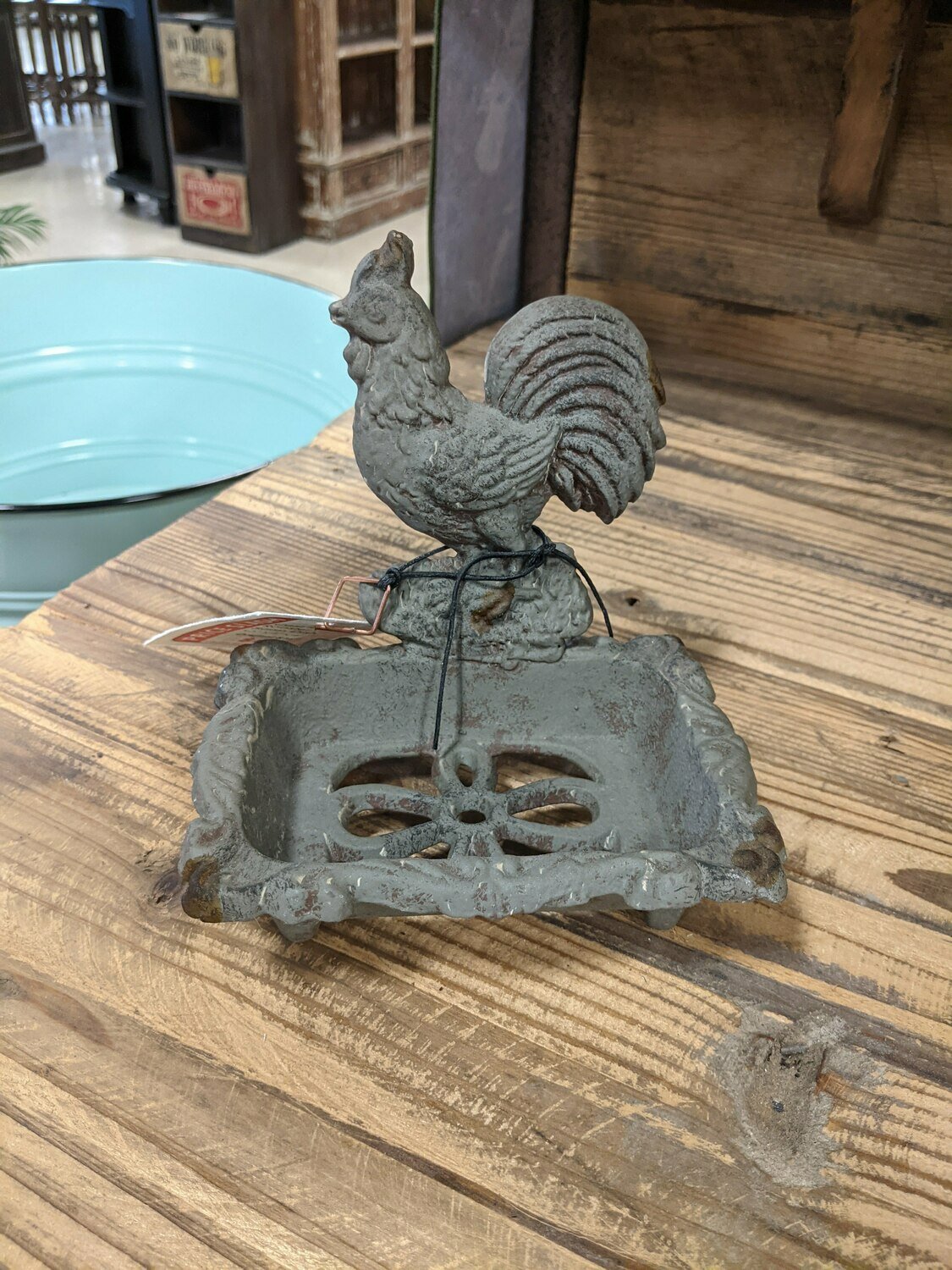 Cast Iron Rooster Soap Dish (DISPLAY ONLY)