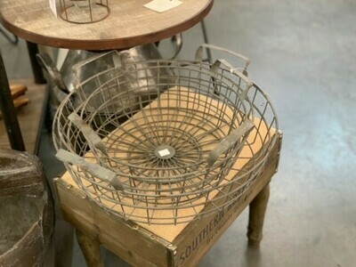 Set Of 3 Shallow Wire Basket (DISPLAY ONLY)