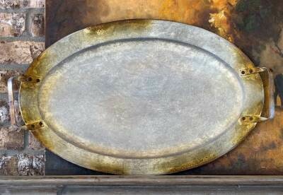 Aged Metal Platter (DISPLAY ONLY)