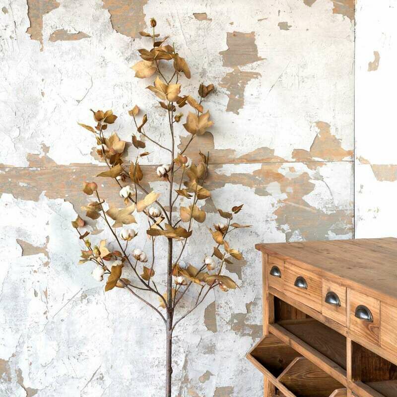 Handcrafted 72" Harvest Cotton Plant