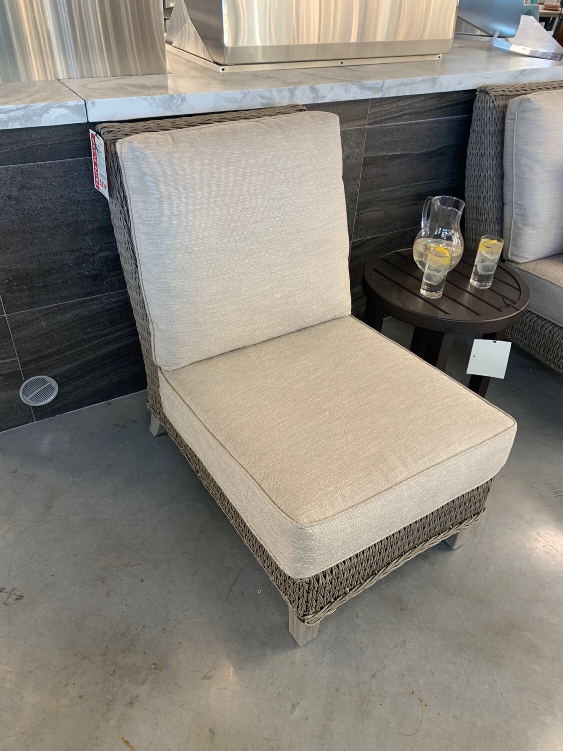 Geneva Driftwood Center Chair w/Grade C Cushion
