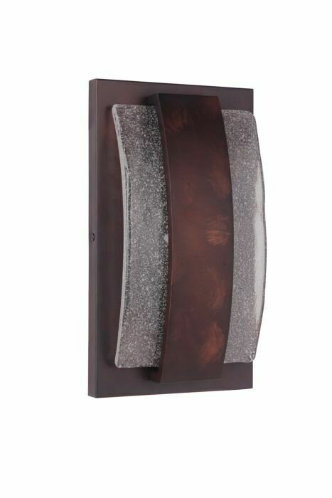 Lynk Aged Copper Small 1 Lt LED Exterior Pocket Sconce (DISPLAY ONLY)