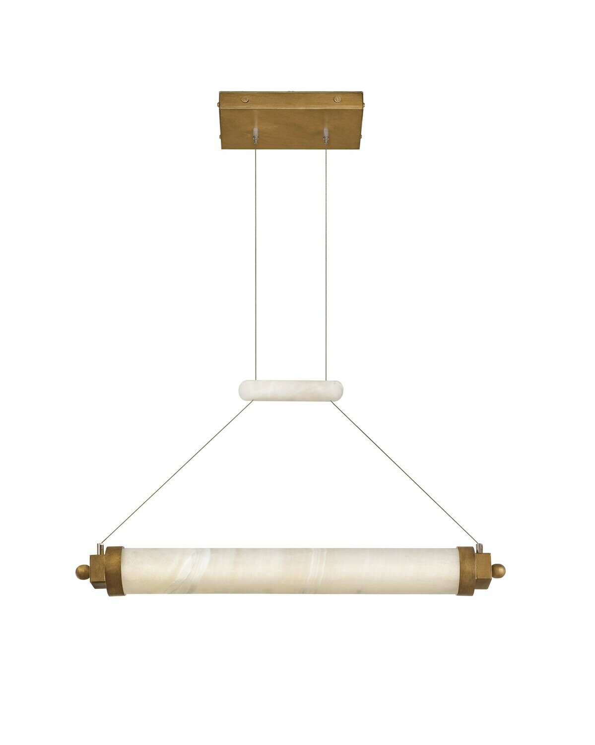 Meridian Gold 1 Lt Pendant White Onyx