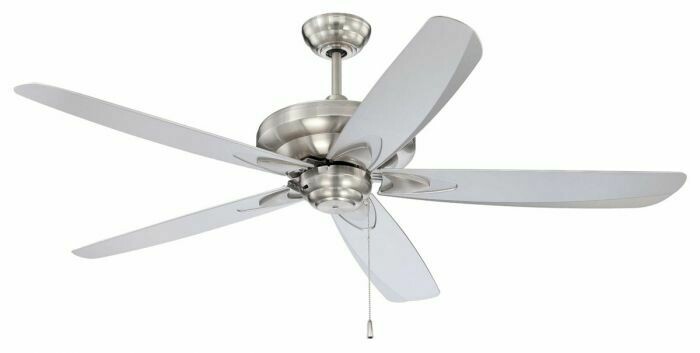 Zena Brush Polish Nickel 56" Ceiling Fan