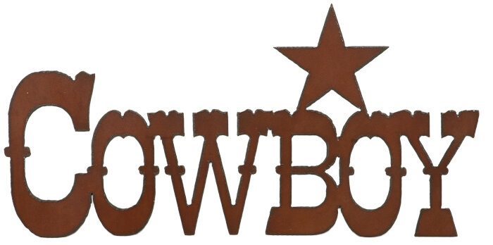 Rustic Cowboy w/Star Sign C42