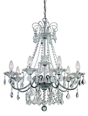 Niagra Polished Chrome 8 Lt Chandelier (DISPLAY ONLY) Niagra Polished Chrome 8 Lt Chandelier (DISPLAY ONLY)