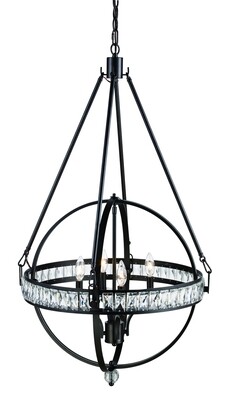 Elan Rub Oil Bronze 4 Lt Chandelier (DISPLAY ONLY) Elan Rub Oil Bronze 4 Lt Chandelier (DISPLAY ONLY)