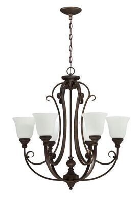 Barrett Place Mocha Bronze 6 Lt Chandelier Barrett Place Mocha Bronze 6 Lt Chandelier