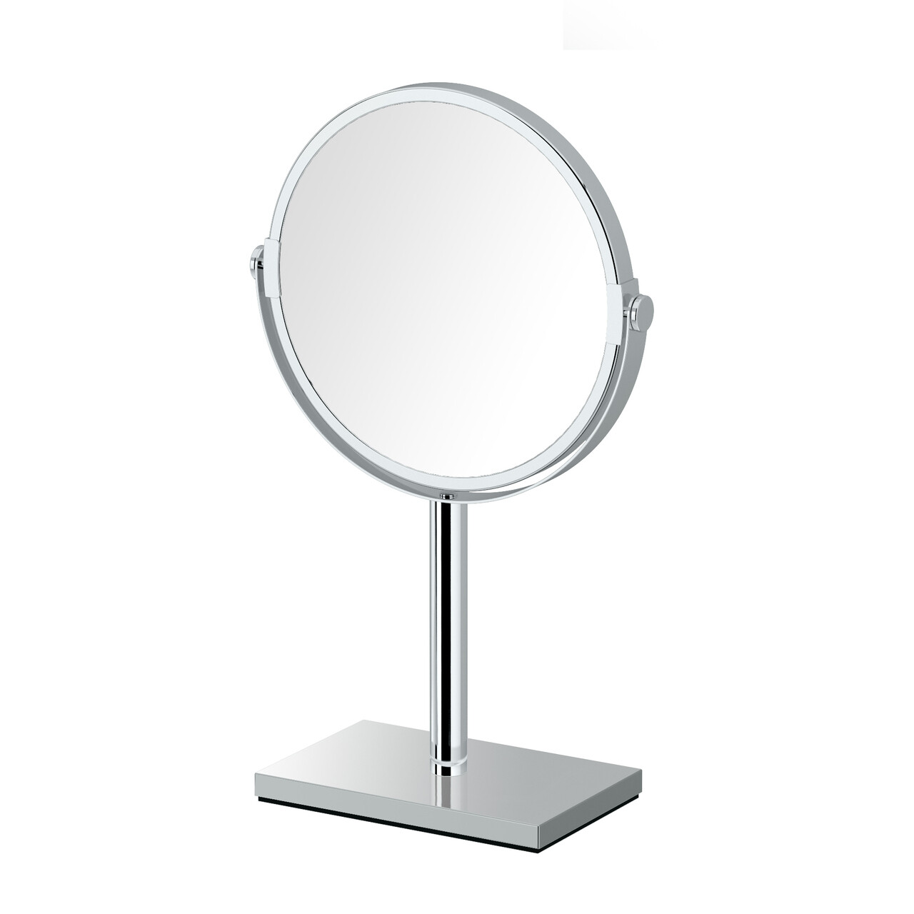 Chrome 3X Magnified Round Mirror