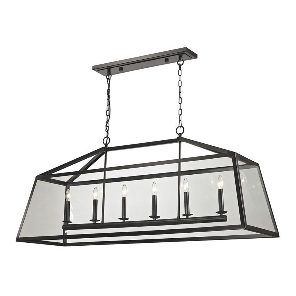 Alanna Oil Rubbed Bronze 6 Lt Lin Chandelier (DISPLAY ONLY)