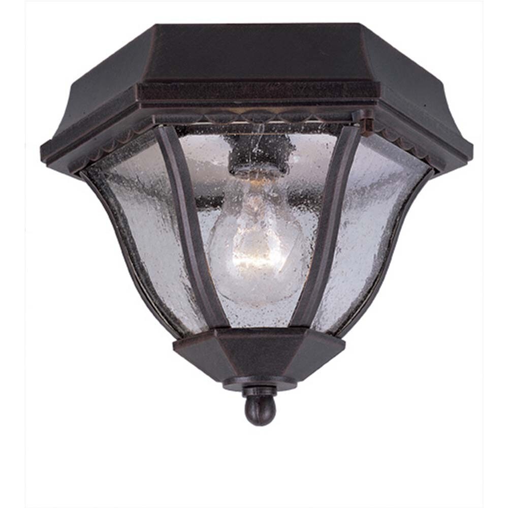 Bostwick Rust Small 1 Lt Exterior Flush Mount (DISPLAY ONLY)