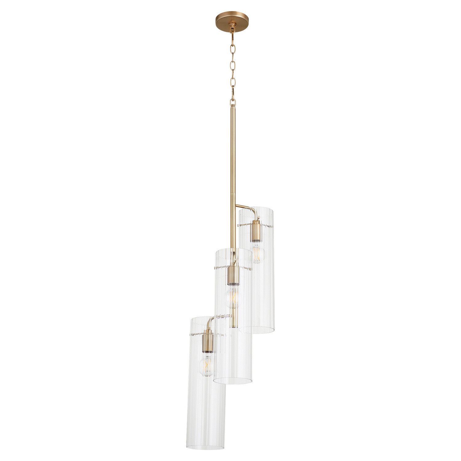 Trident Aged Brass 3 Lt Pendant (DISPLAY ONLY)