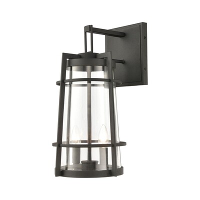 Crofton Chrcoal Ext 2 Lt Wall Mount (DISPLAY ONLY)