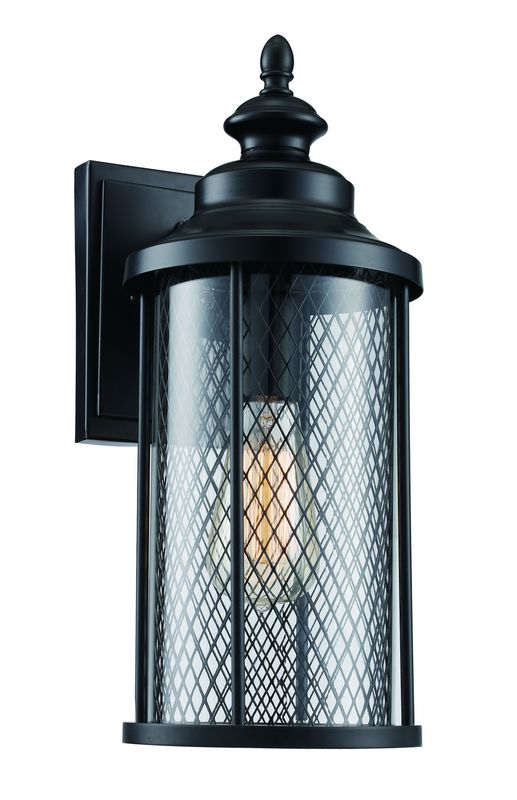 Stewart Black Medium 1 Lt Mesh Wall Lantern  (DISPLAY ONLY) "ALL SALES FINAL"
