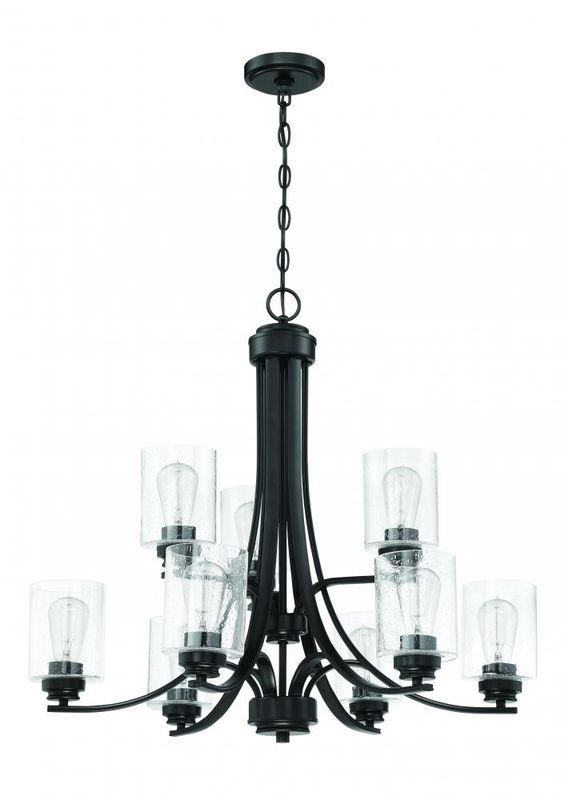 Bolden Flat Black 9 Lt Chandelier (DISPLAY ONLY) Bolden Flat Black 9 Lt Chandelier (DISPLAY ONLY) "ALL SALES FINAL"