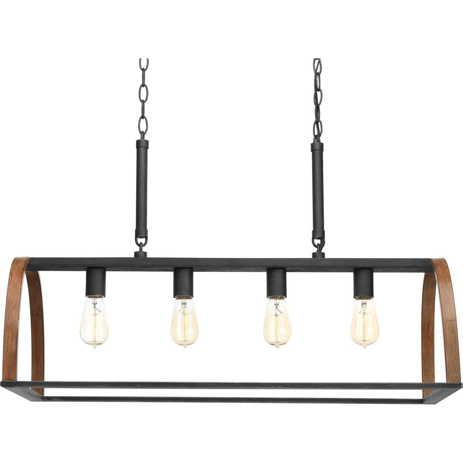 Trestle Gild Iron/Gold Oak 4 Lt Chandelier (DISPLAY ONLY) "ALL SALES FINAL"