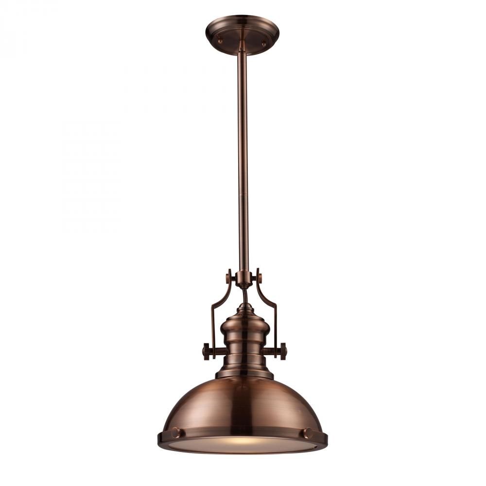 Chadwick Antique Copper 1 Lt Pendant (DISPLAY ONLY) "ALL SALES FINAL"