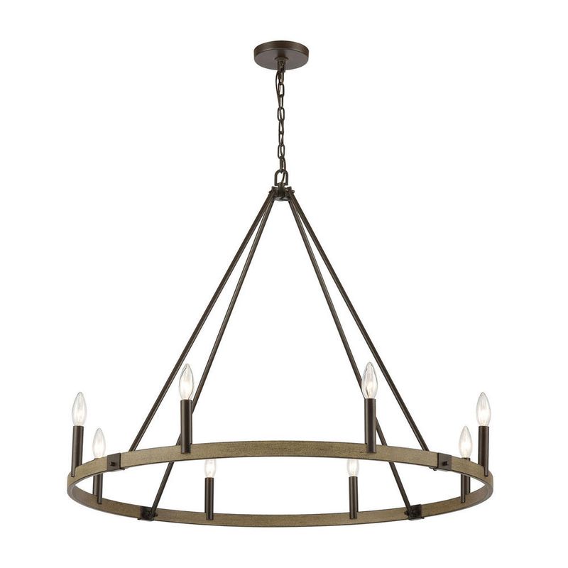 Transitions Oil Rub Bronze/Aspen 8 Lt Chandelier (DISPLAY ONLY) "ALL SALES FINAL"