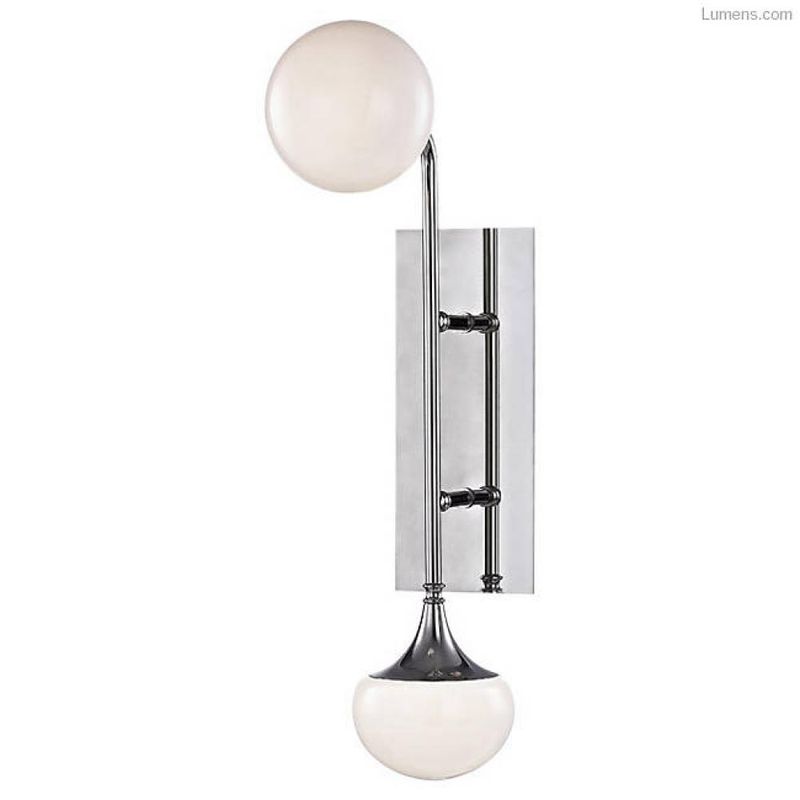 Fleming Pol Nickel 2 Lt LED Sconce  (DISPLAY ONLY) "ALL SALES FINAL"