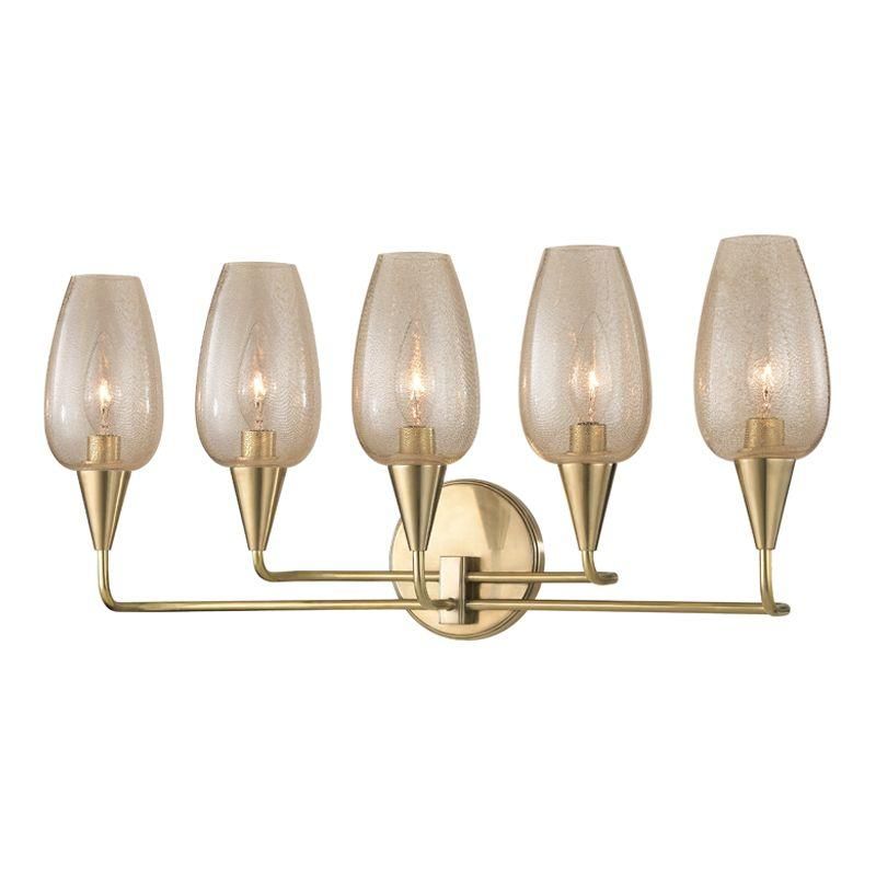 Longmont Aged Brass 5 Lt Sconce  (DISPLAY ONLY) "ALL SALES FINAL"