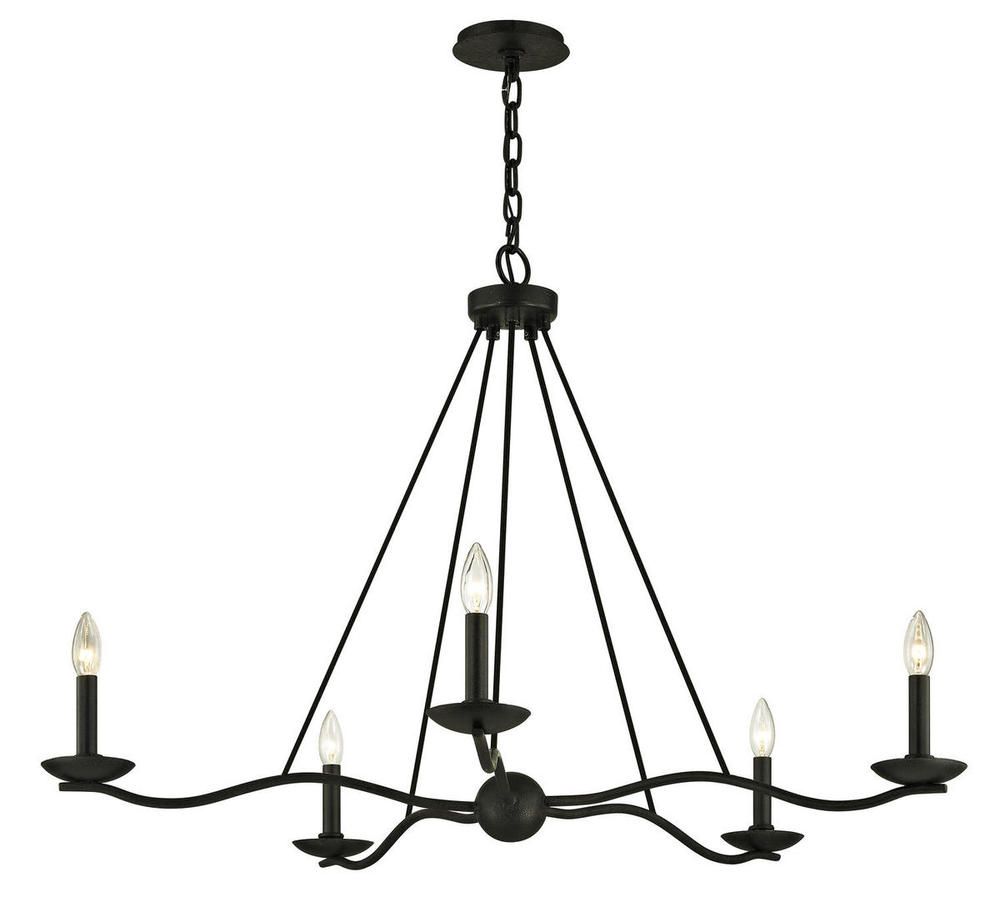 Sawyer Forged Iron 5 Lt Chandelier (DISPLAY ONLY) "ALL SALES FINAL"