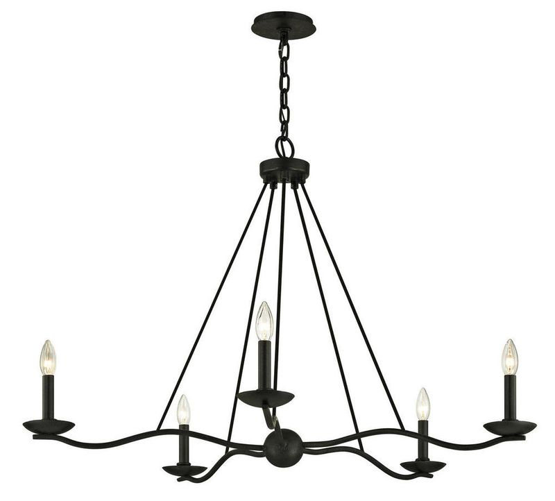 Sawyer Forged Iron 5 Lt Chandelier (DISPLAY ONLY) Sawyer Forged Iron 5 Lt Chandelier (DISPLAY ONLY) "ALL SALES FINAL"