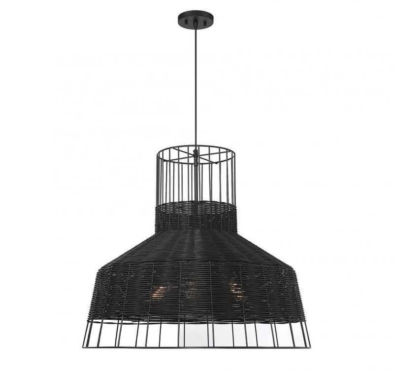 Pampas Matte Black 3 Lt Pendant (DISPLAY ONLY) Pampas Matte Black 3 Lt Pendant (DISPLAY ONLY) "ALL SALES FINAL"