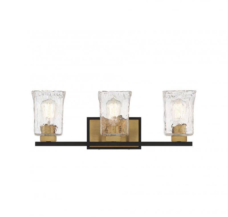 Sidney Matte Black/Warm Brass 3 Lt Vanity (DISPLAY ONLY) "ALL SALES FINAL"