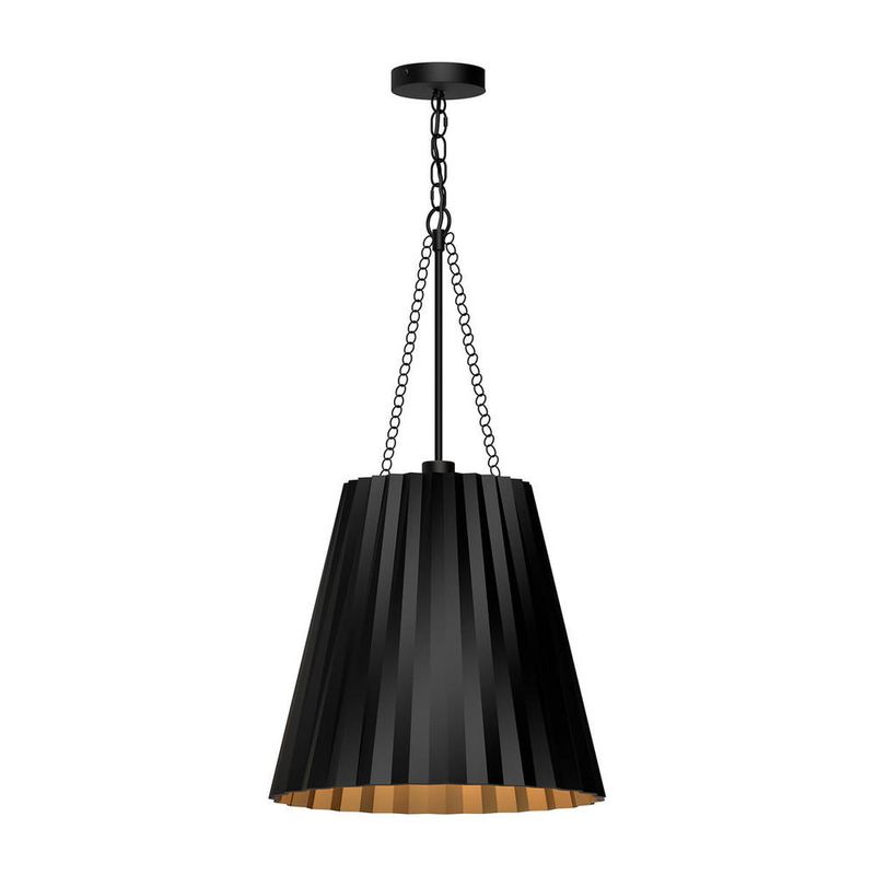 Plisse Matte Black 1 Lt Pendant (DISPLAY ONLY) Plisse Matte Black 1 Lt Pendant (DISPLAY ONLY) "ALL SALES FINAL"