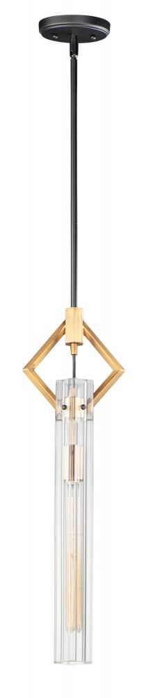 Flambeau Black/Antique Brass 1 Lt Mini Pendant (DISPLAY ONLY) "ALL SALES FINAL"