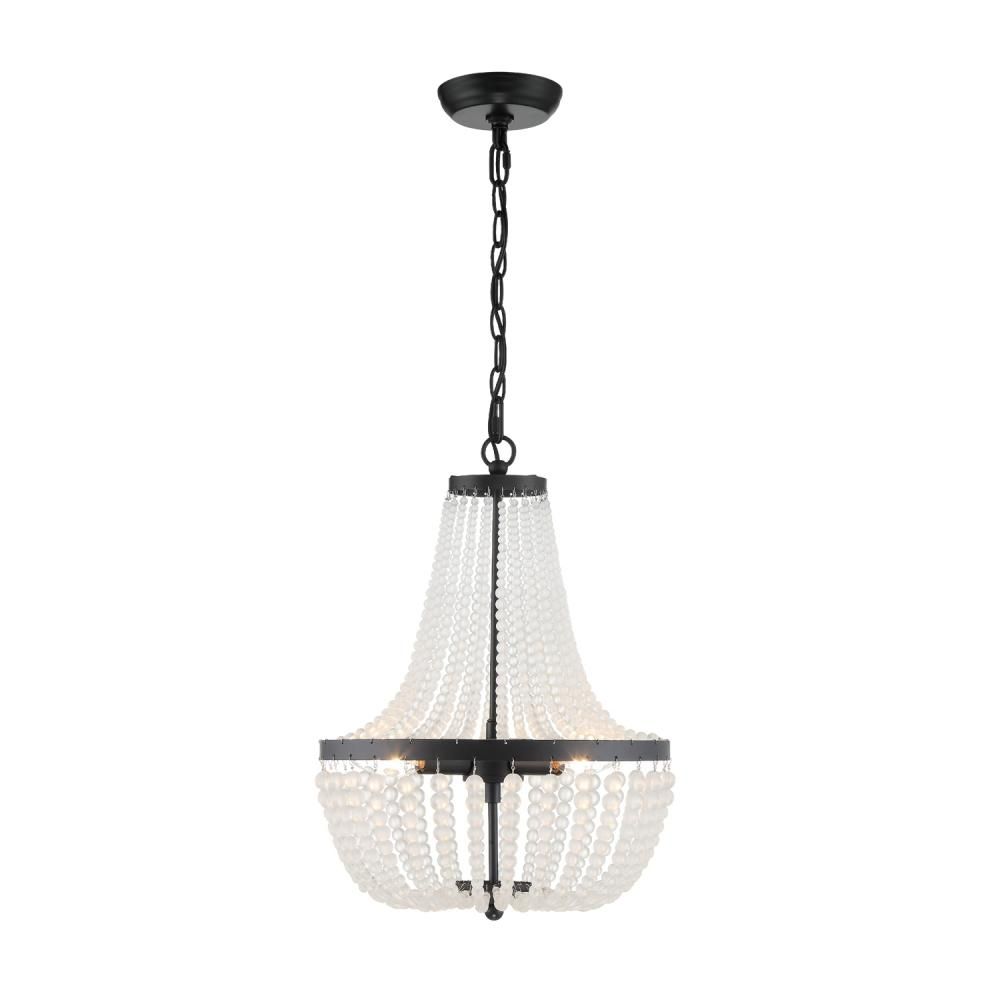 Rylee Matte Black 3 Lt Chandelier (DISPLAY ONLY) "ALL SALES FINAL"