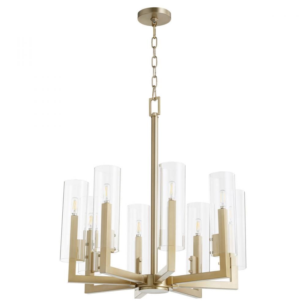 Harbin Aged Brass 8 Lt Chandelier (DISPLAY ONLY) "ALL SALES FINAL"