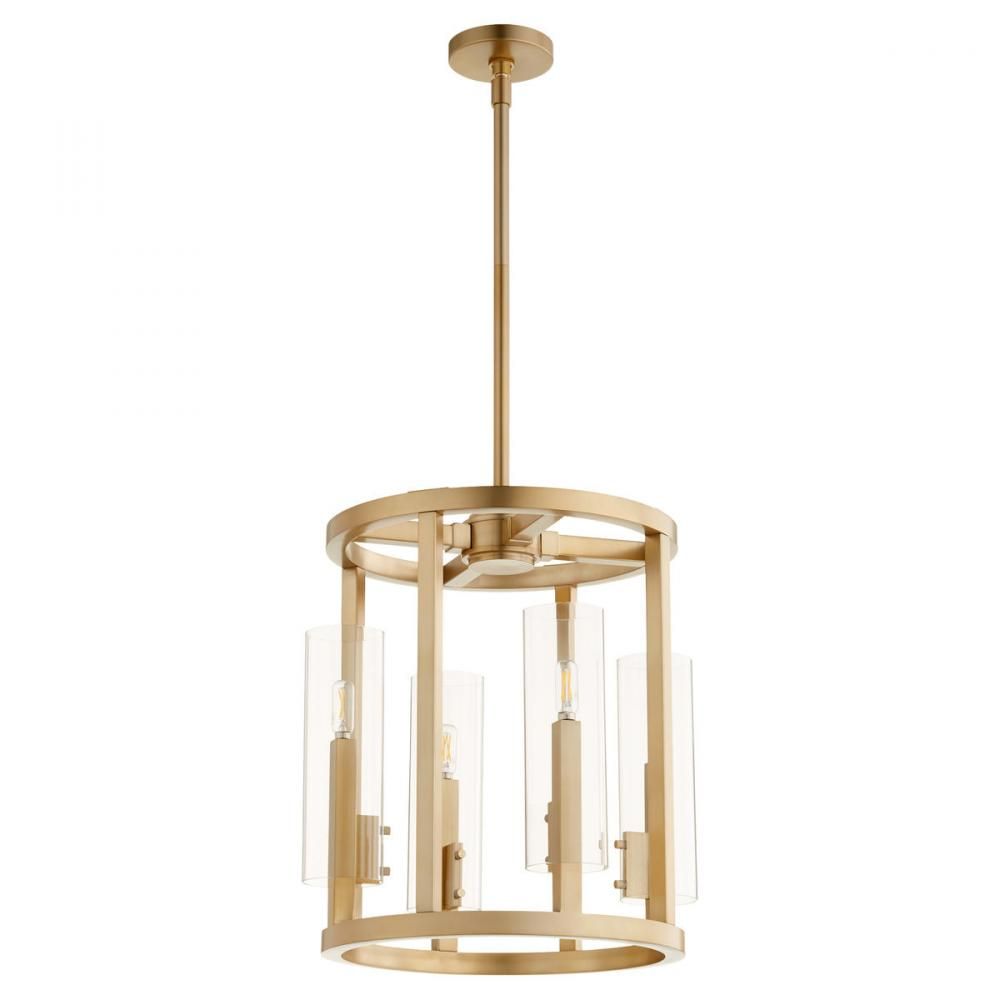 Harbin Aged Brass 4 Lt Pendant (DISPLAY ONLY) "ALL SALES FINAL"